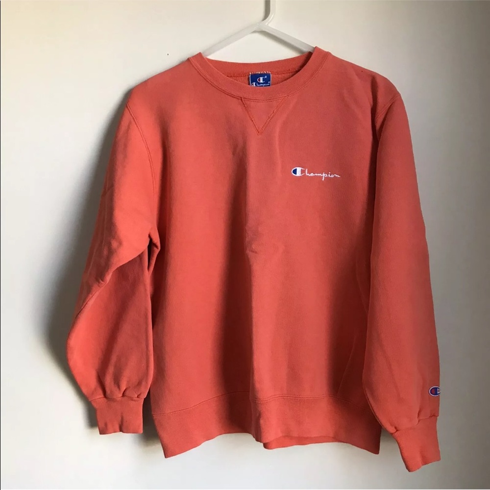 Vintage Champion Orange Crewneck Sweatshirt
